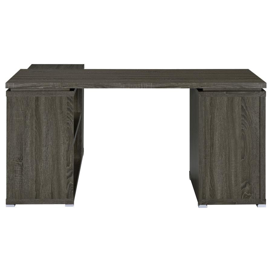 Yvette L-shape Office Desk Weathered Grey