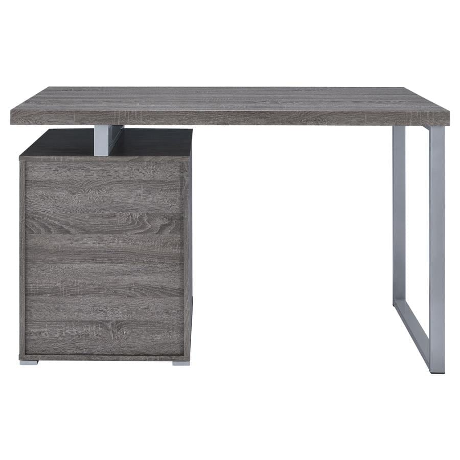 Brennan 3-drawer Office Desk Weathered Grey