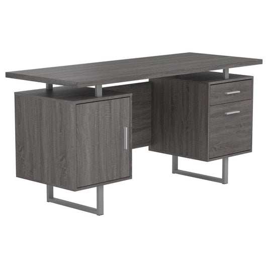 Lawtey Floating Top Office Desk Weathered Grey