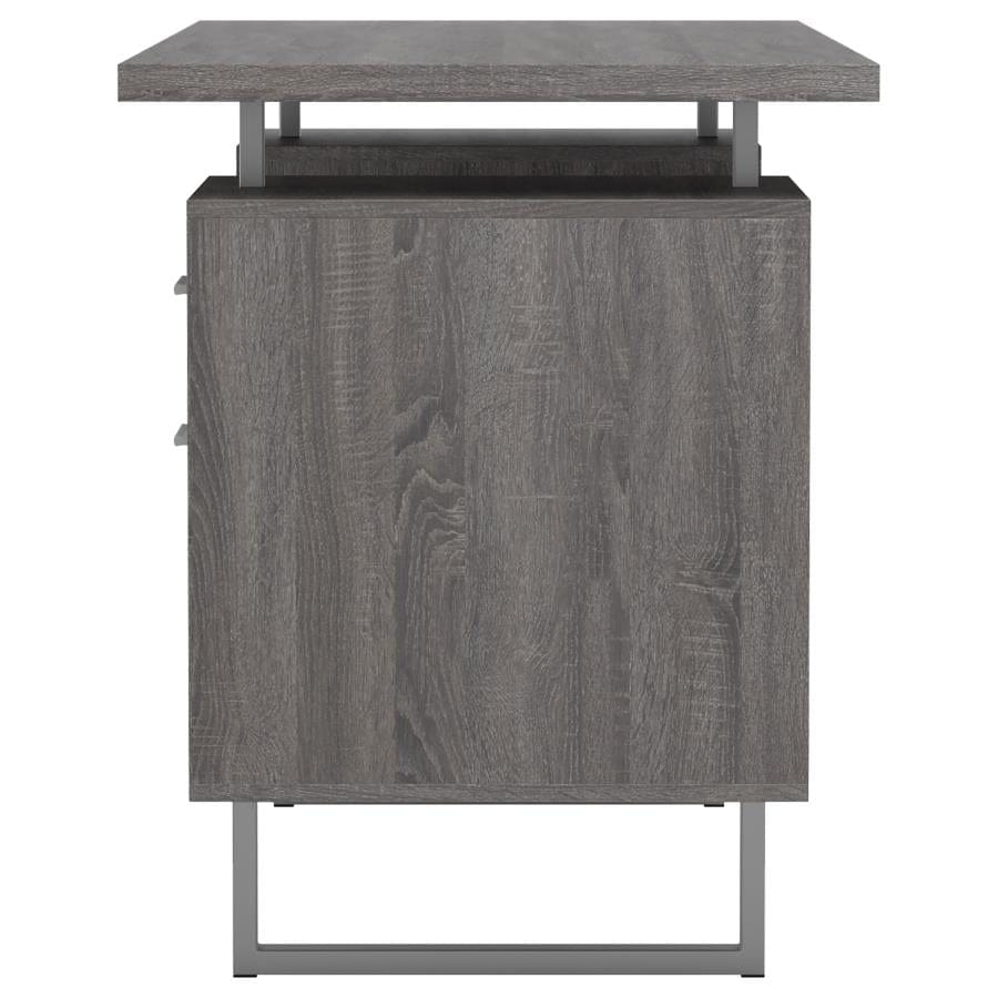 Lawtey Floating Top Office Desk Weathered Grey