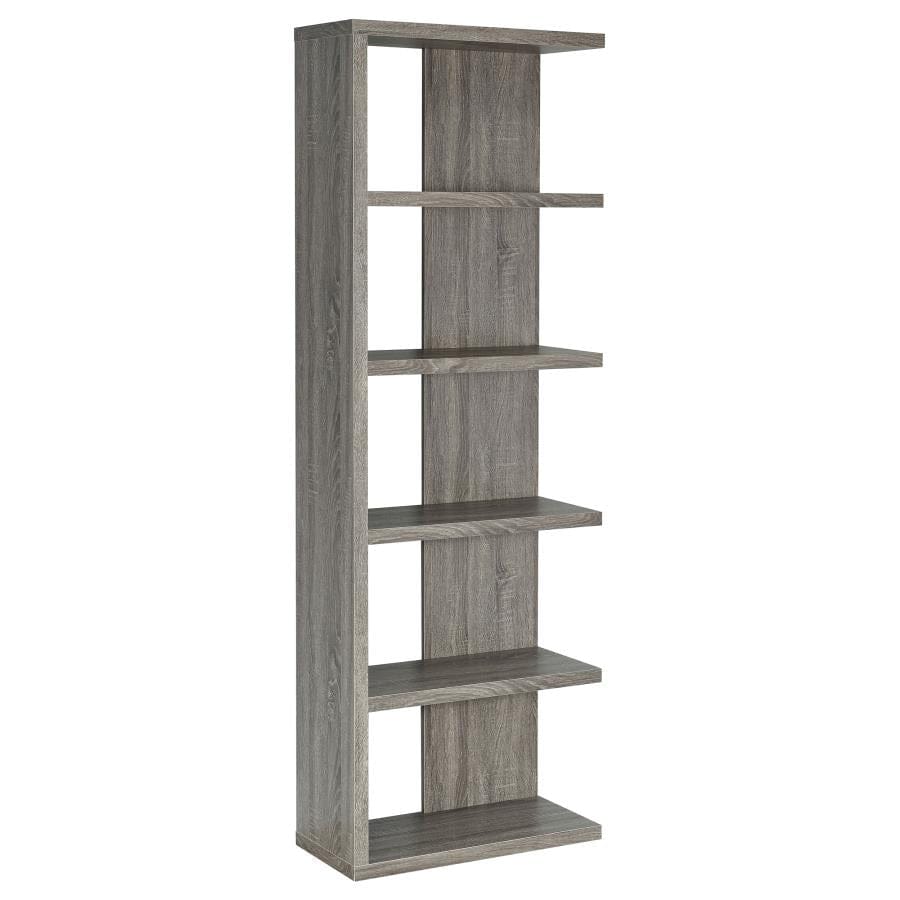 Harrison 5-tier Bookcase Weathered Grey