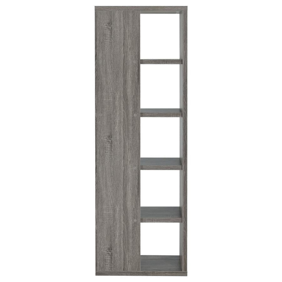 Harrison 5-tier Bookcase Weathered Grey