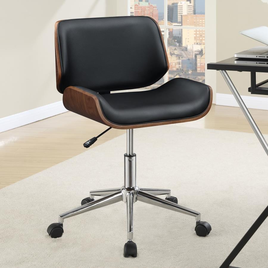 Addington Adjustable Height Office Chair Black and Chrome