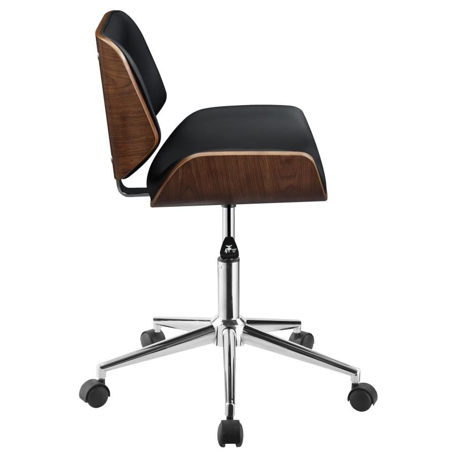 Addington Adjustable Height Office Chair Black and Chrome