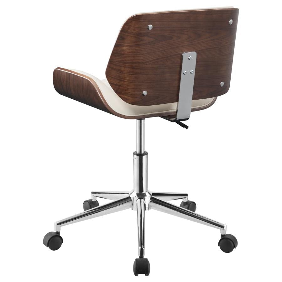 Addington Adjustable Height Office Chair Ecru and Chrome