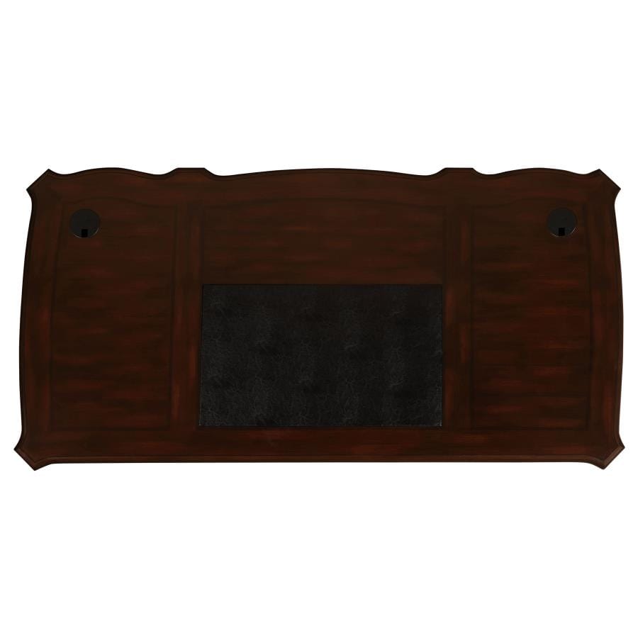 Tucker 5-drawer Double Pedestal Executive Desk Rich Brown