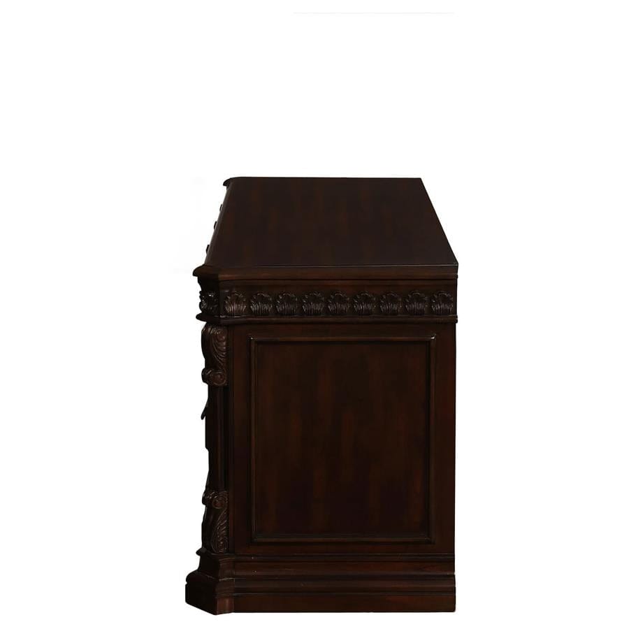Tucker 6-drawers Credenza Desk Rich Brown