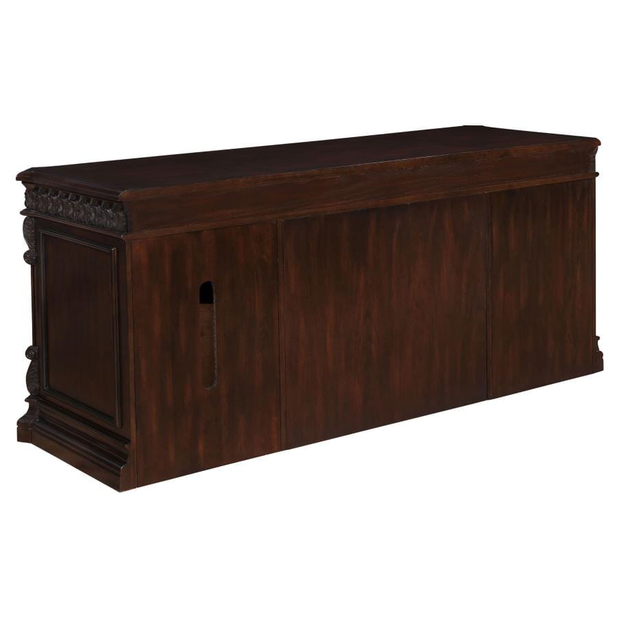Tucker 6-drawers Credenza Desk Rich Brown