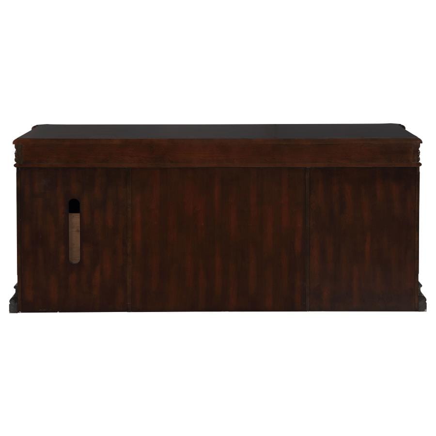 Tucker 6-drawers Credenza Desk Rich Brown