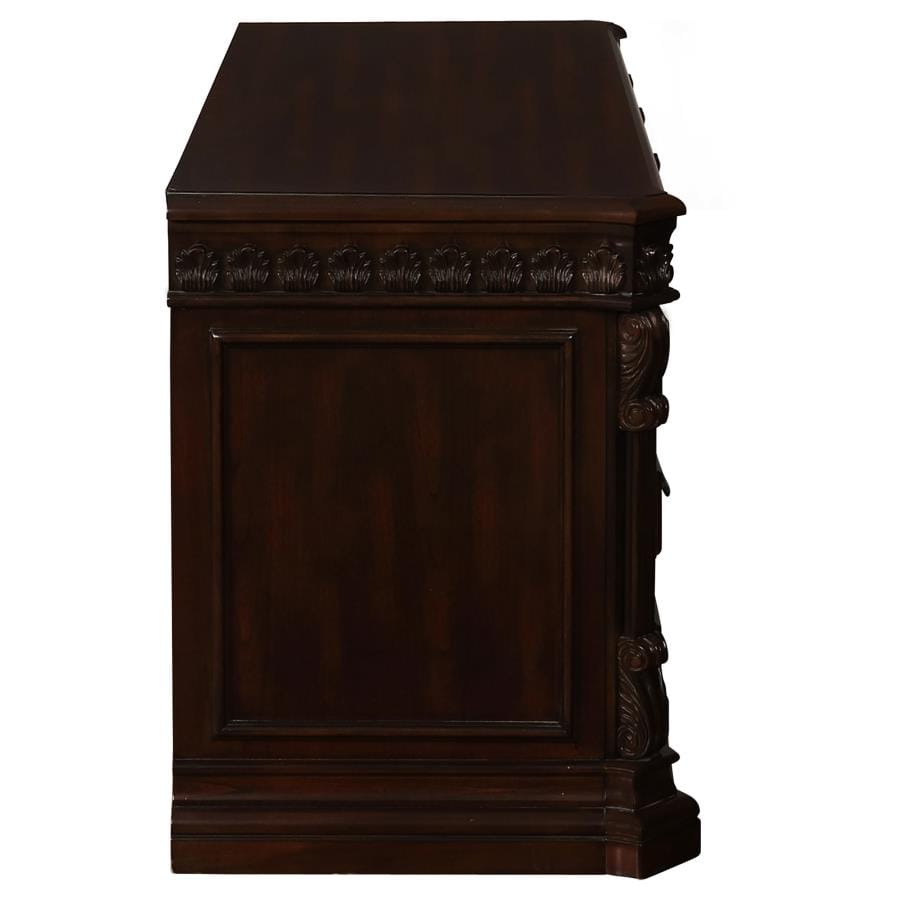 Tucker 6-drawers Credenza Desk Rich Brown