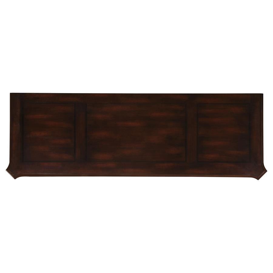 Tucker 6-drawers Credenza Desk Rich Brown