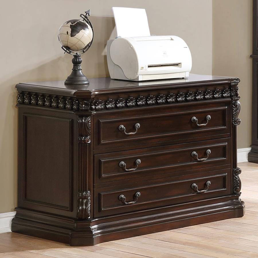 Tucker 3-drawer File Cabinet Rich Brown