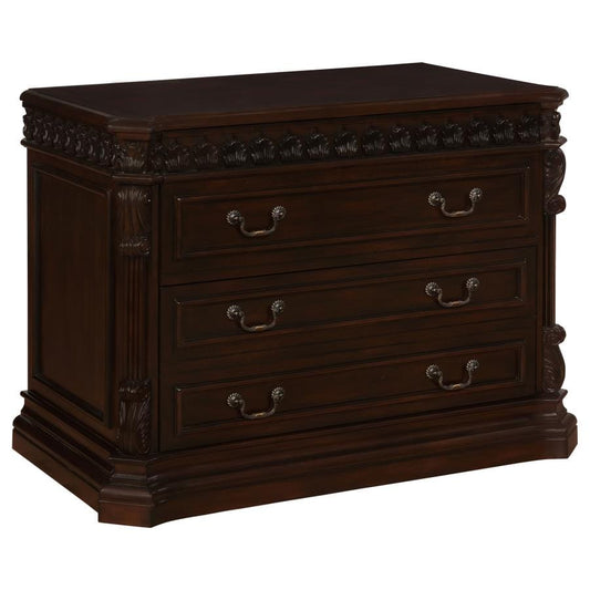Tucker 3-drawer File Cabinet Rich Brown