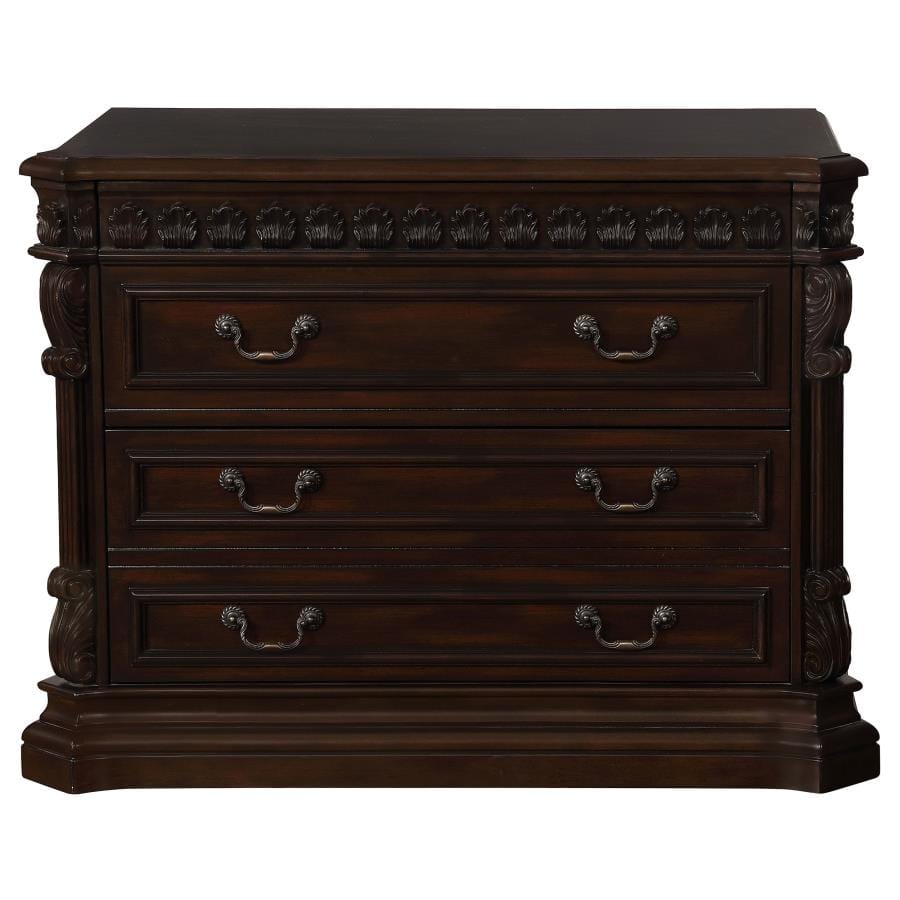 Tucker 3-drawer File Cabinet Rich Brown