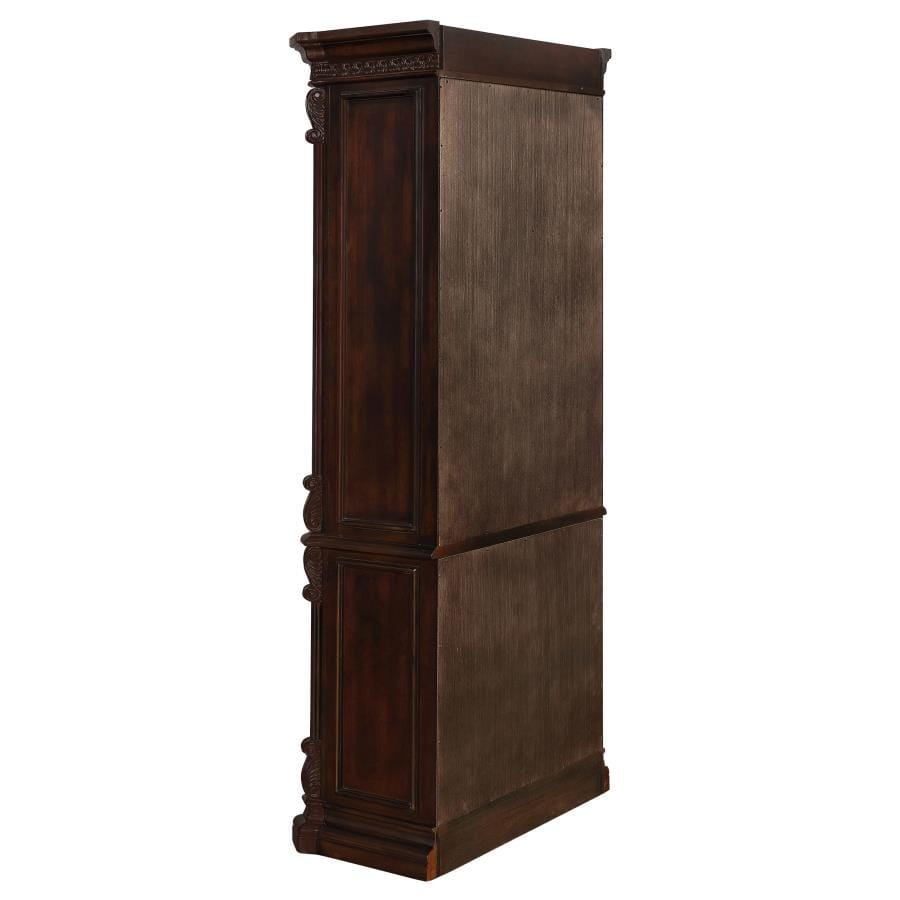 Tucker 3-tier Bookcase with Storage Base Rich Brown