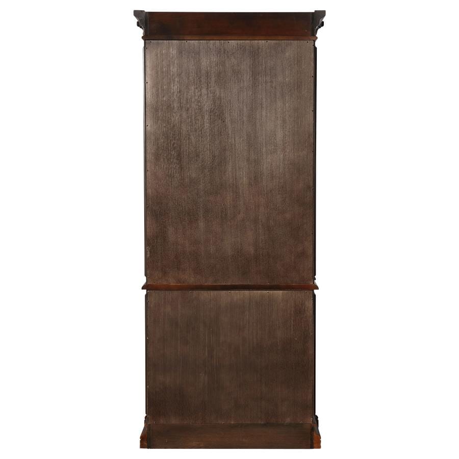 Tucker 3-tier Bookcase with Storage Base Rich Brown
