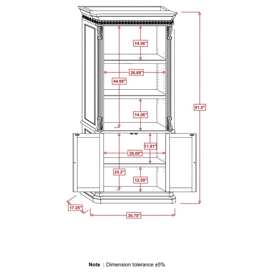Tucker 3-tier Bookcase with Storage Base Rich Brown