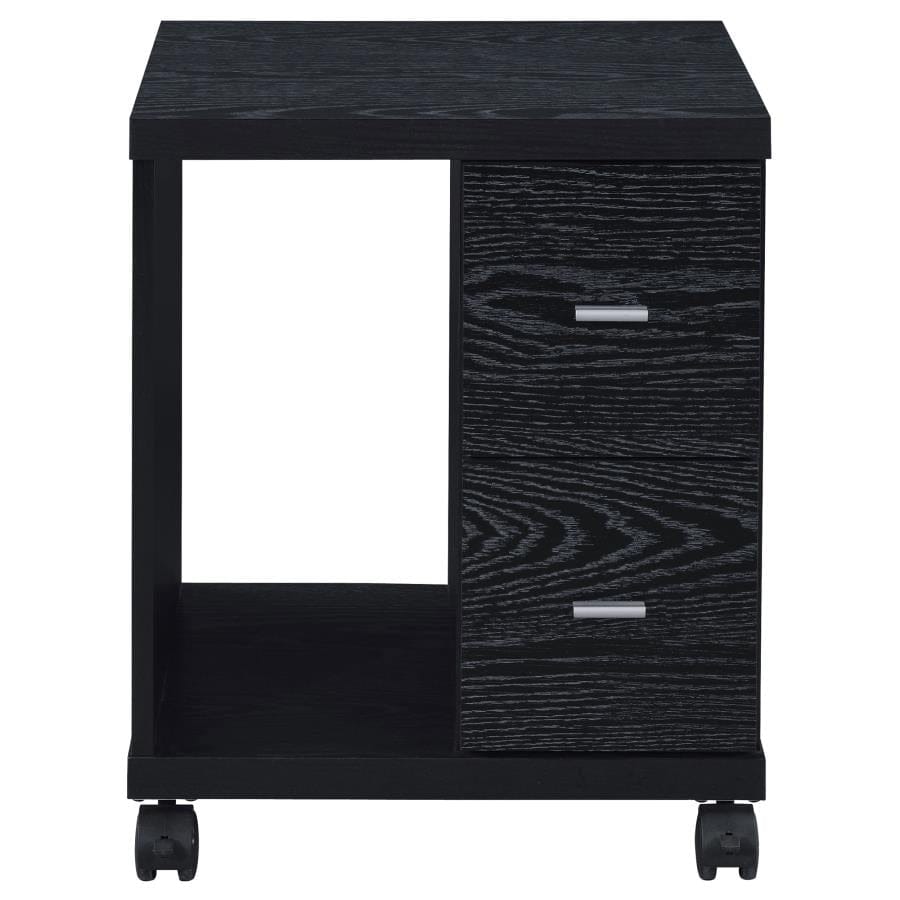 Russell 2-drawer CPU Stand Black Oak