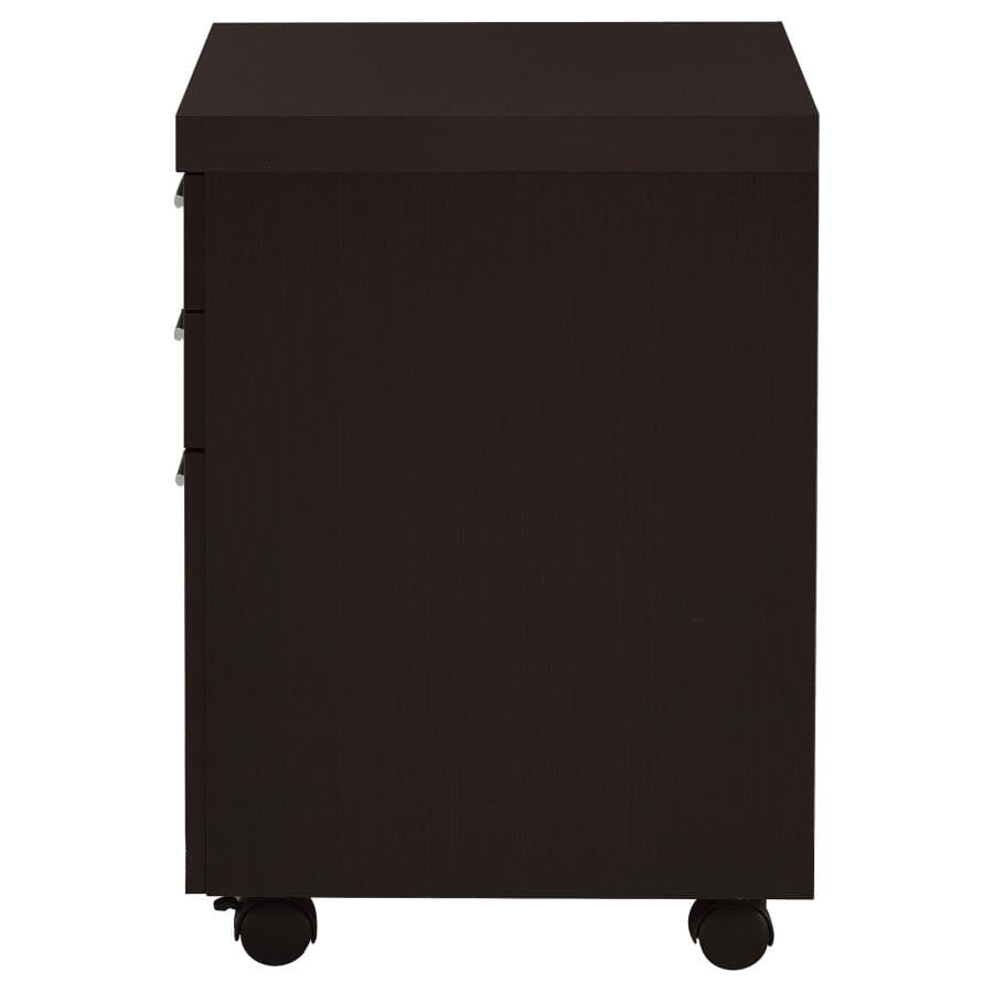 Skylar 3-drawer Mobile File Cabinet Cappuccino