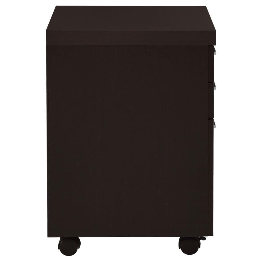 Skylar 3-drawer Mobile File Cabinet Cappuccino