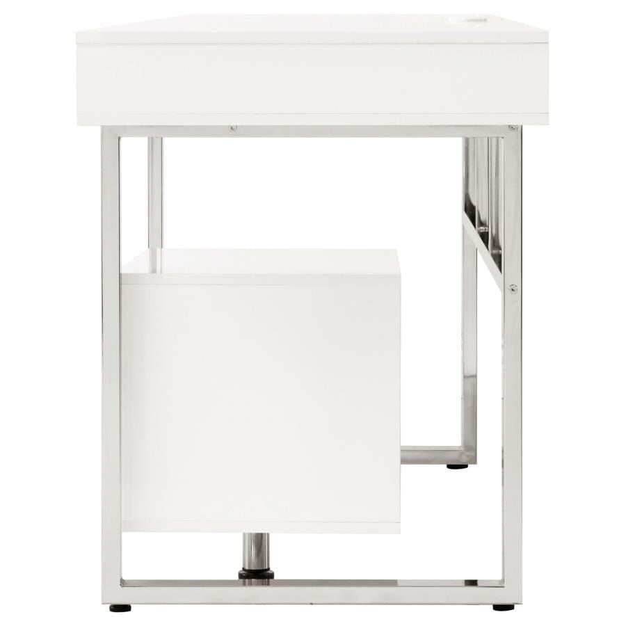 Whitman 4-drawer Writing Desk Glossy White