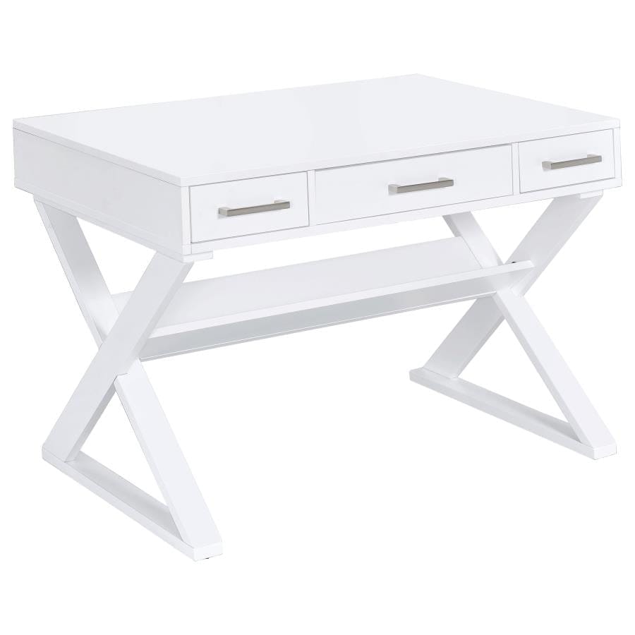 Krista 3-drawer Writing Desk White
