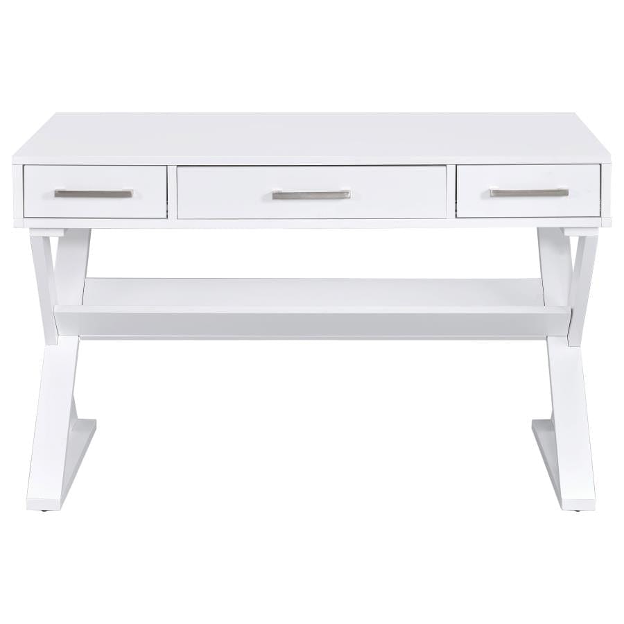 Krista 3-drawer Writing Desk White