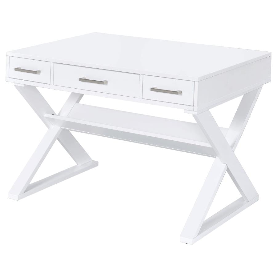Krista 3-drawer Writing Desk White