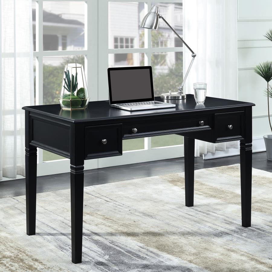 Constance Writing Desk with Power Outlet Black