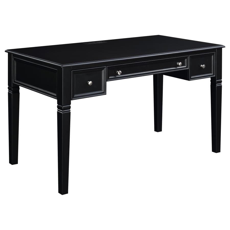 Constance Writing Desk with Power Outlet Black