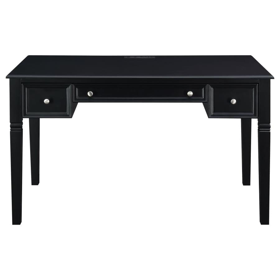 Constance Writing Desk with Power Outlet Black