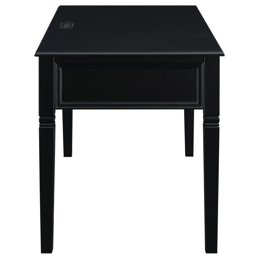 Constance Writing Desk with Power Outlet Black