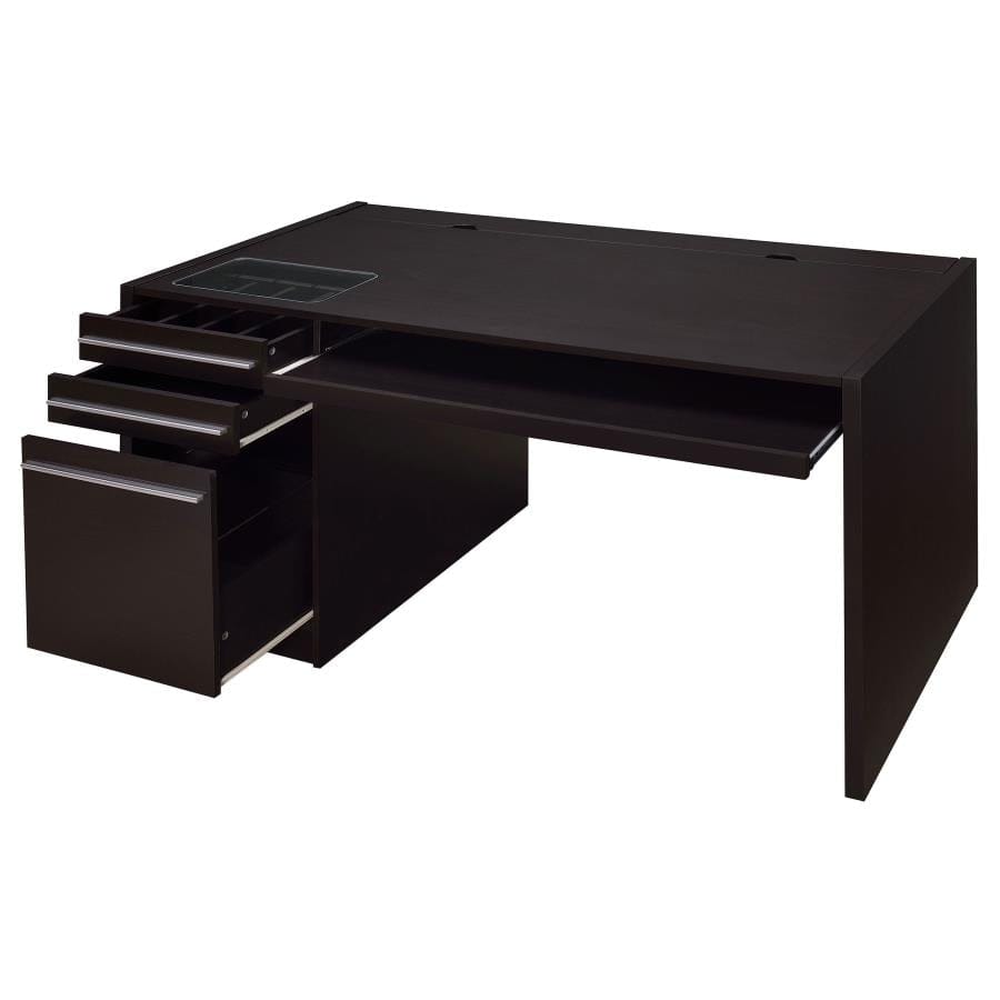 Halston 3-drawer Connect-it Office Desk Cappuccino