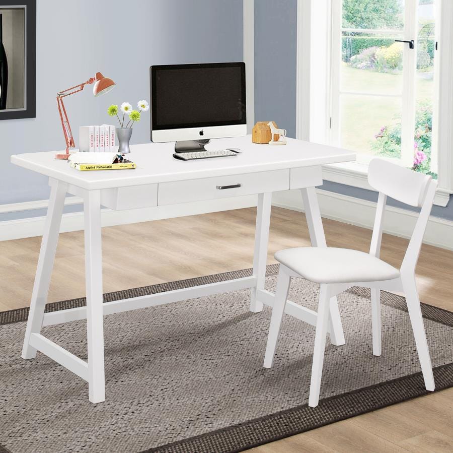 Dense 2-piece Writing Desk Set White