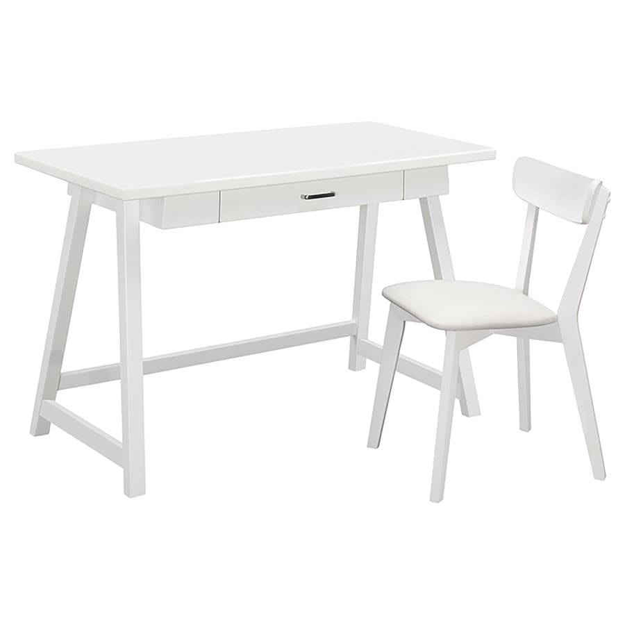 Dense 2-piece Writing Desk Set White