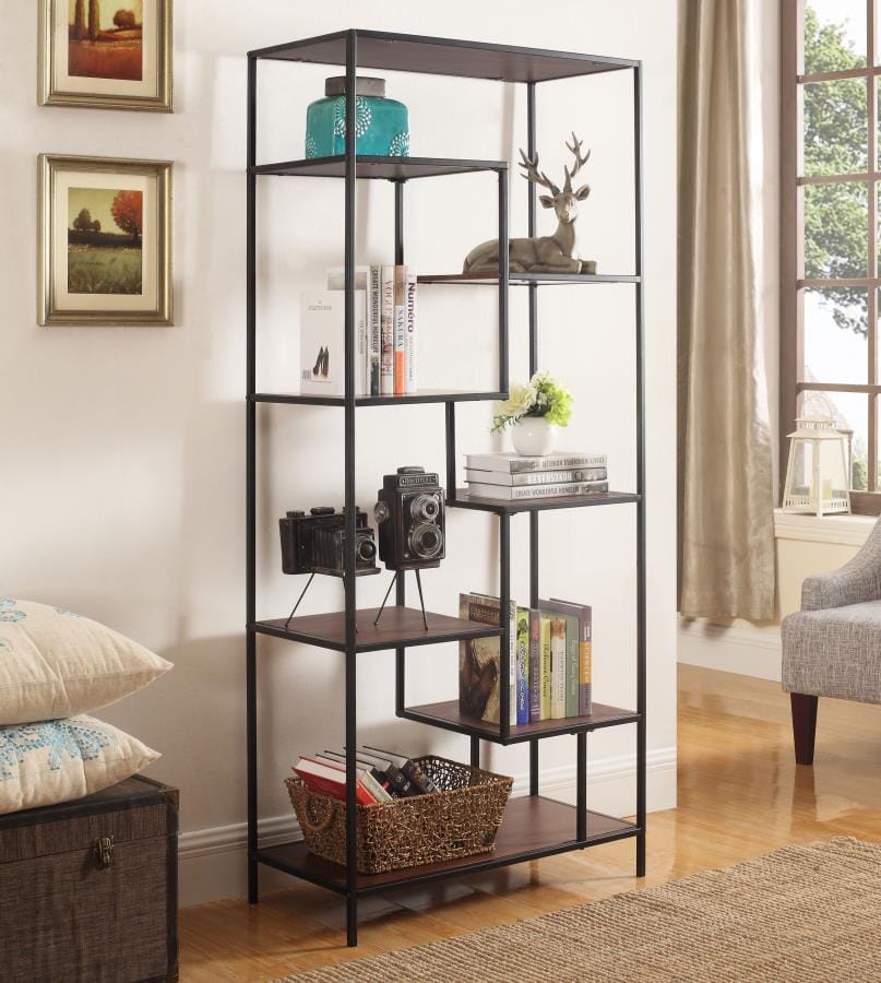 Asher 7-shelf Bookcase Walnut