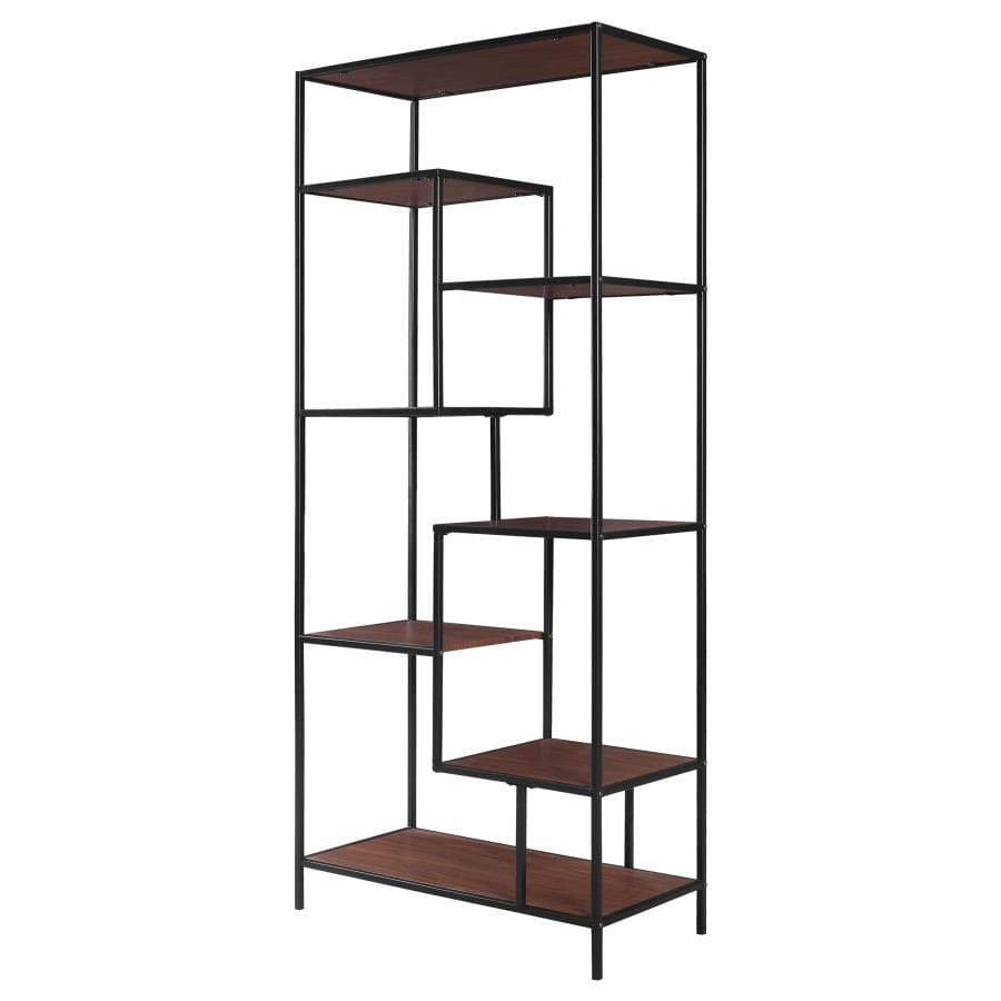 Asher 7-shelf Bookcase Walnut