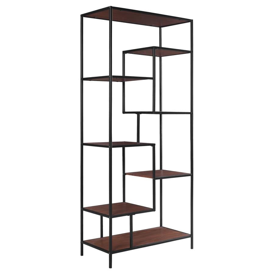 Asher 7-shelf Bookcase Walnut