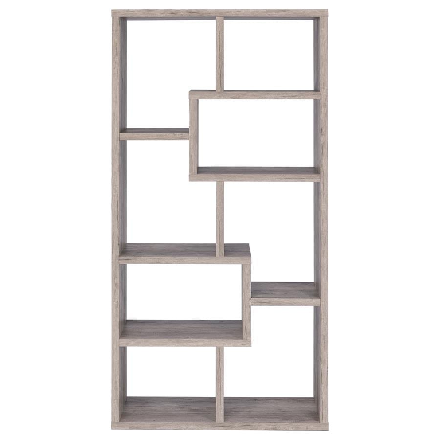 Theo 10-shelf Bookcase Grey Driftwood