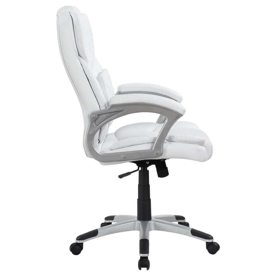 Kaffir Adjustable Height Office Chair White and Silver