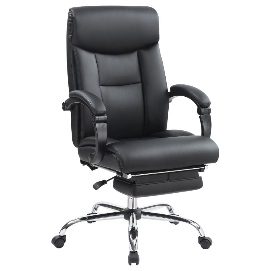 Adjustable Height Office Chair Black and Chrome