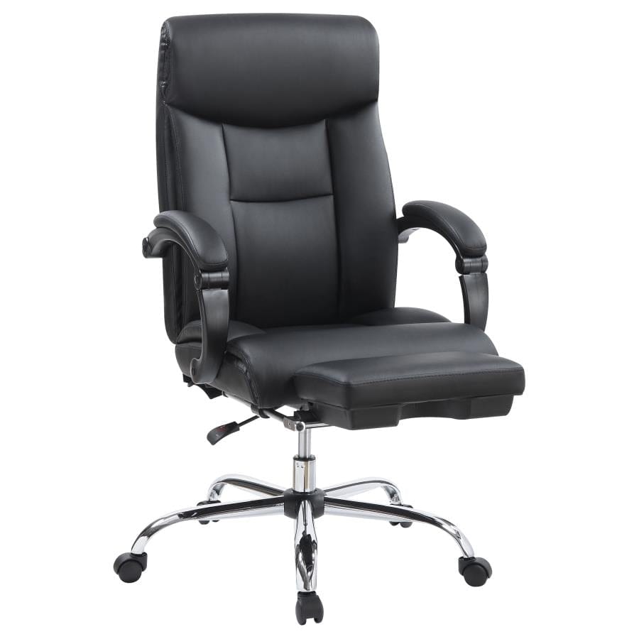 Adjustable Height Office Chair Black and Chrome