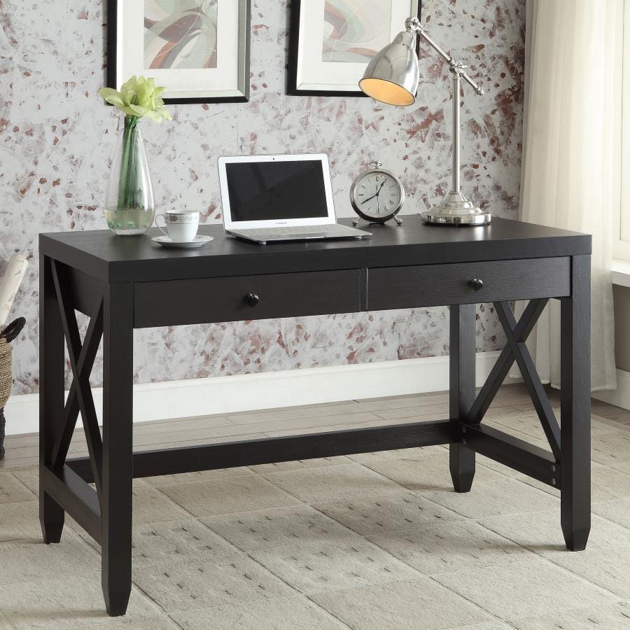 Humfrye 2-drawer Writing Desk Cappuccino