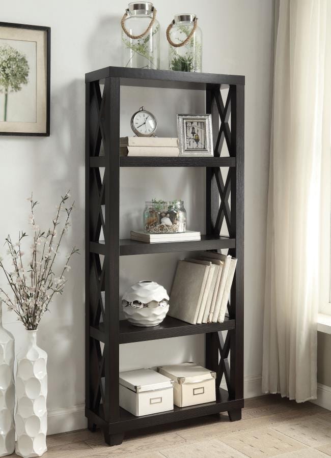 Humfrye 4-shelf Bookcase Cappuccino