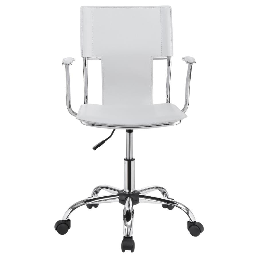 Himari Adjustable Height Office Chair White and Chrome