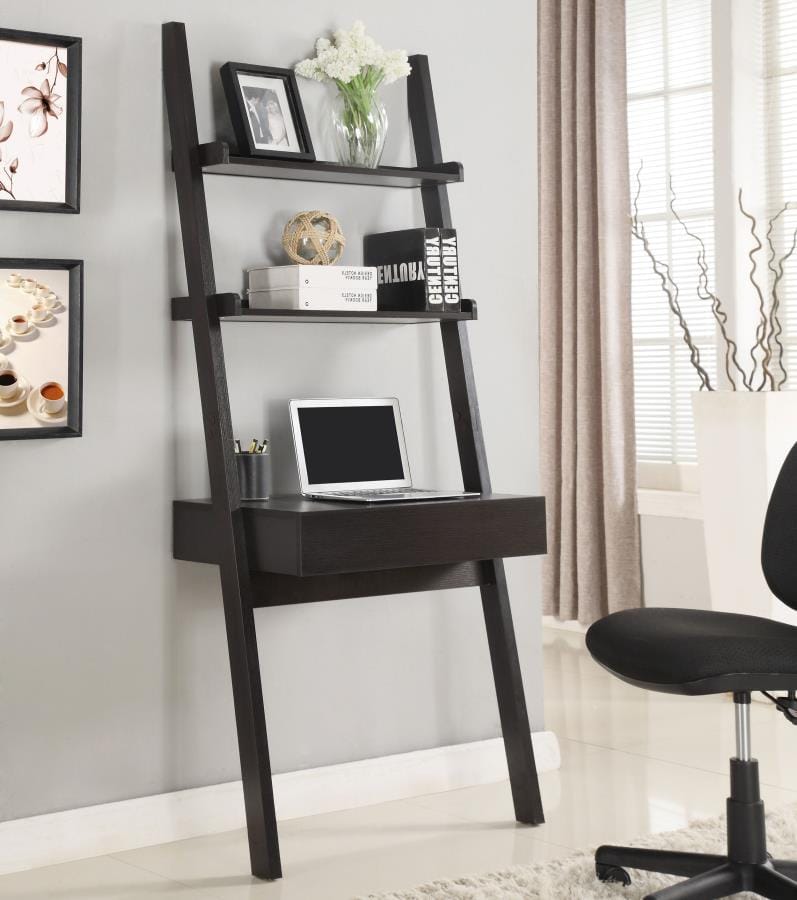 Colella 2-shelf Writing Ladder Desk Cappuccino