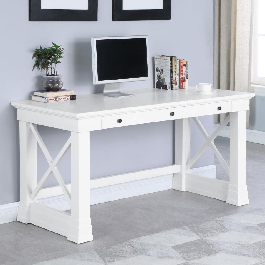 Johansson 3-drawer Writing Desk Antique White
