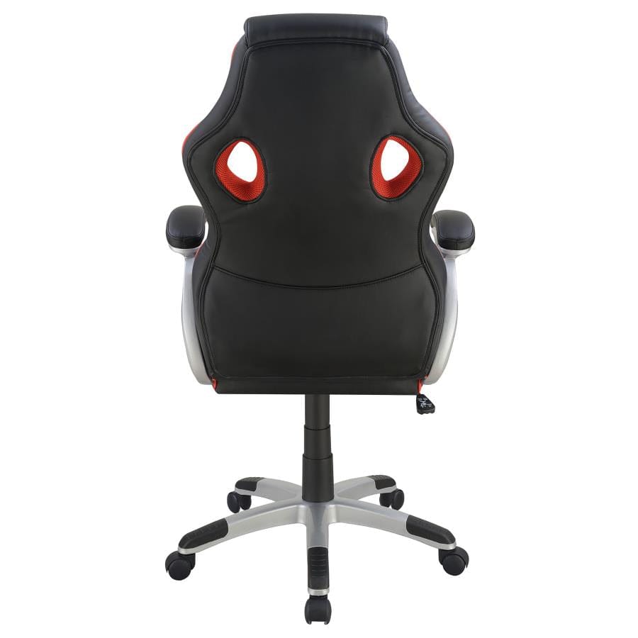 Lucas Upholstered Office Chair Black and Red