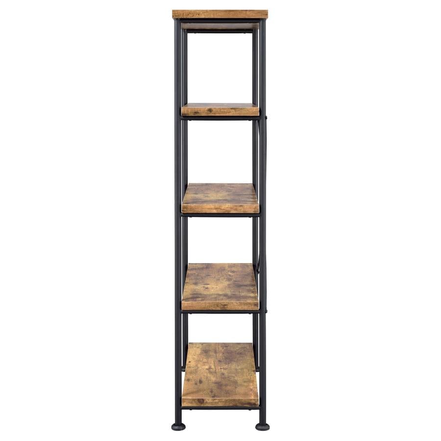 Analiese 4-shelf Bookcase Antique Nutmeg