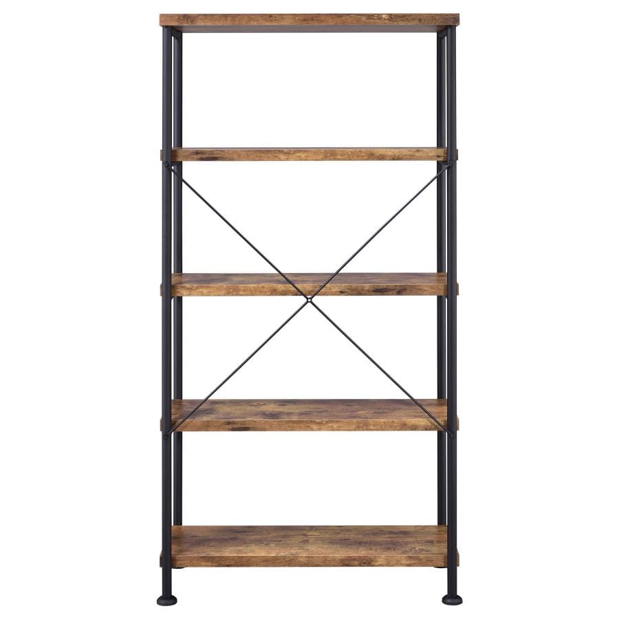 Analiese 4-shelf Bookcase Antique Nutmeg